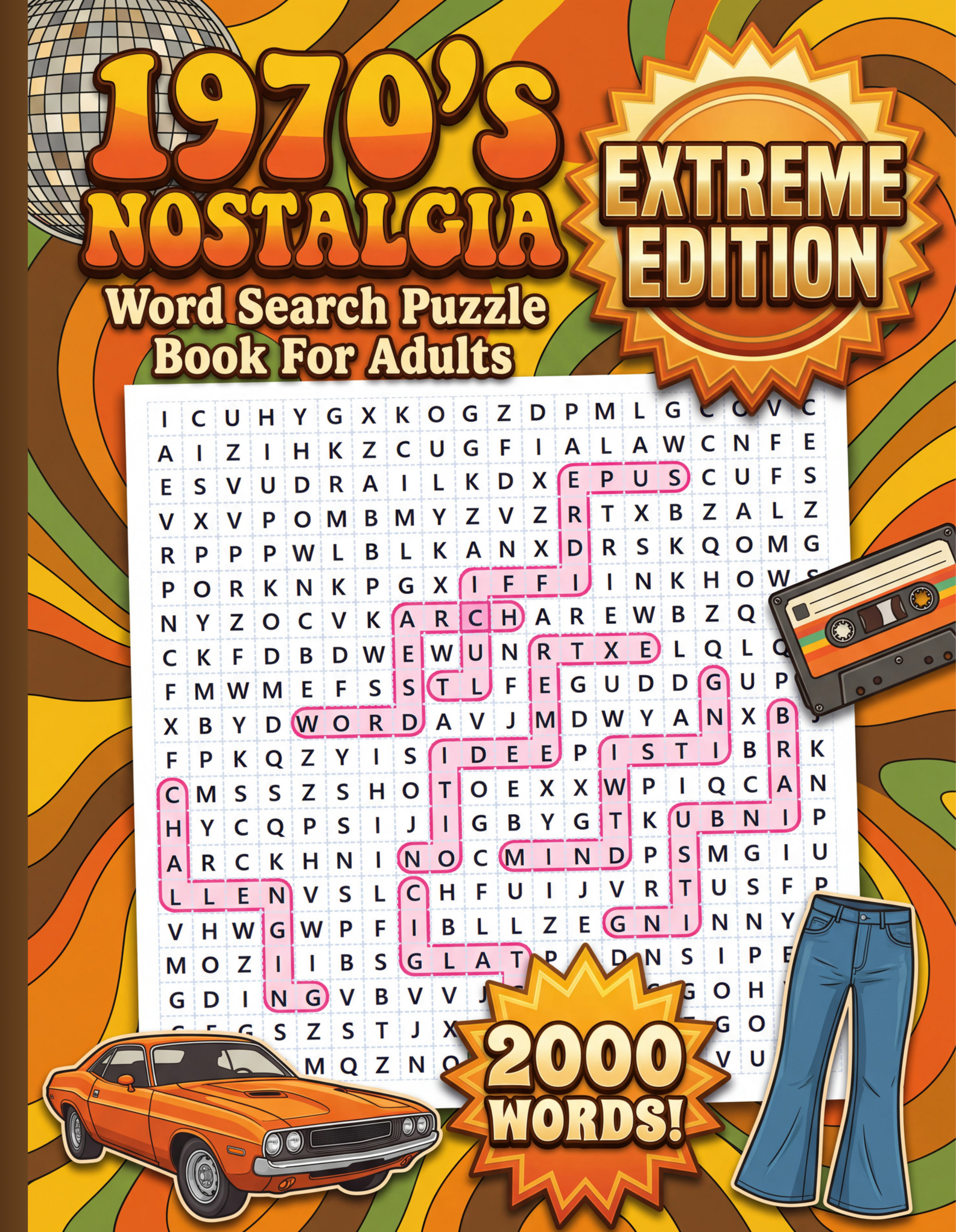 1970s Word Search for Adults Extreme Edition