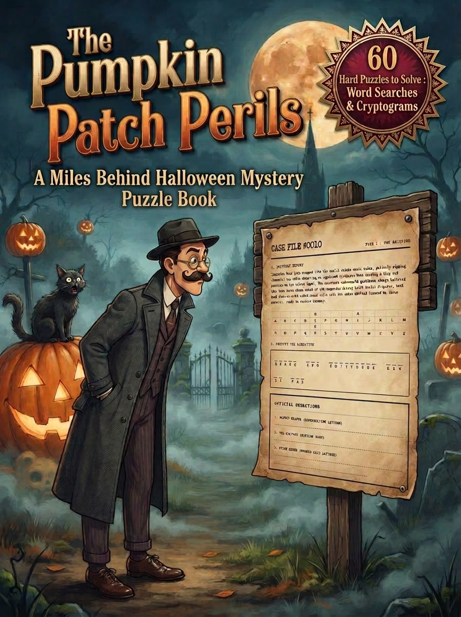 The Pumpkin Patch Perils : A Miles Behind Halloween Mystery Puzzle Book