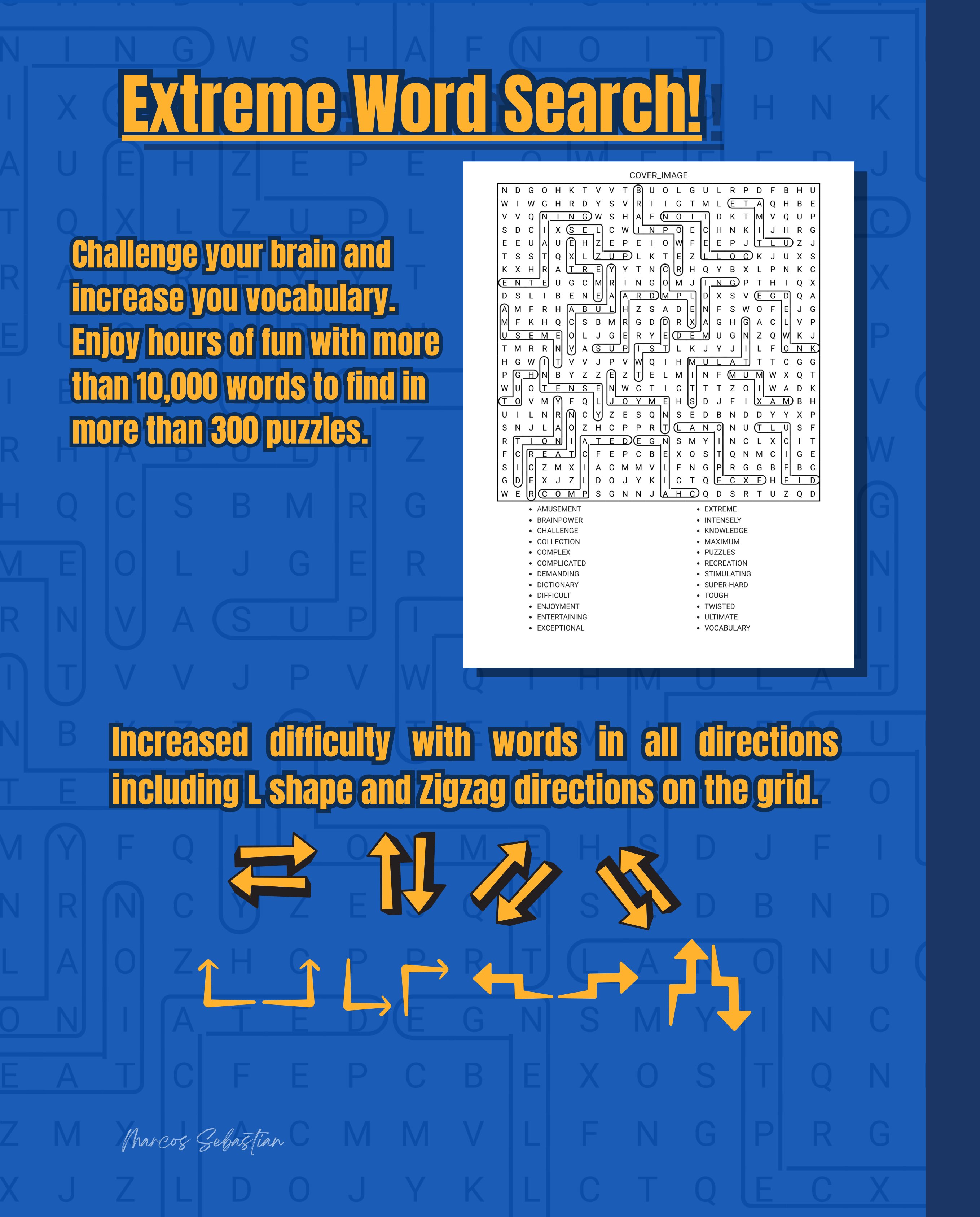 Extreme Word Search for Adults - Back Cover